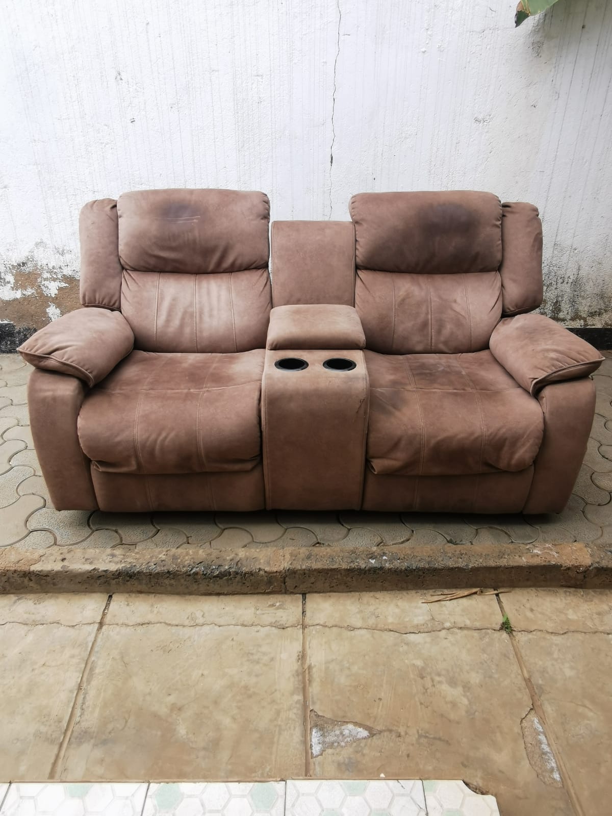 Before: dirty couch